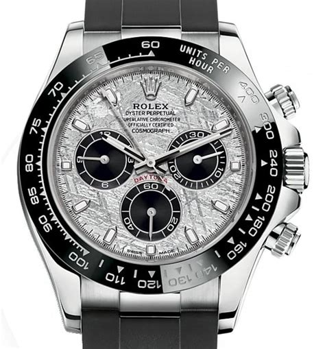 white-gold rolex daytona with meteorite dial|rolex daytona white gold oysterflex.